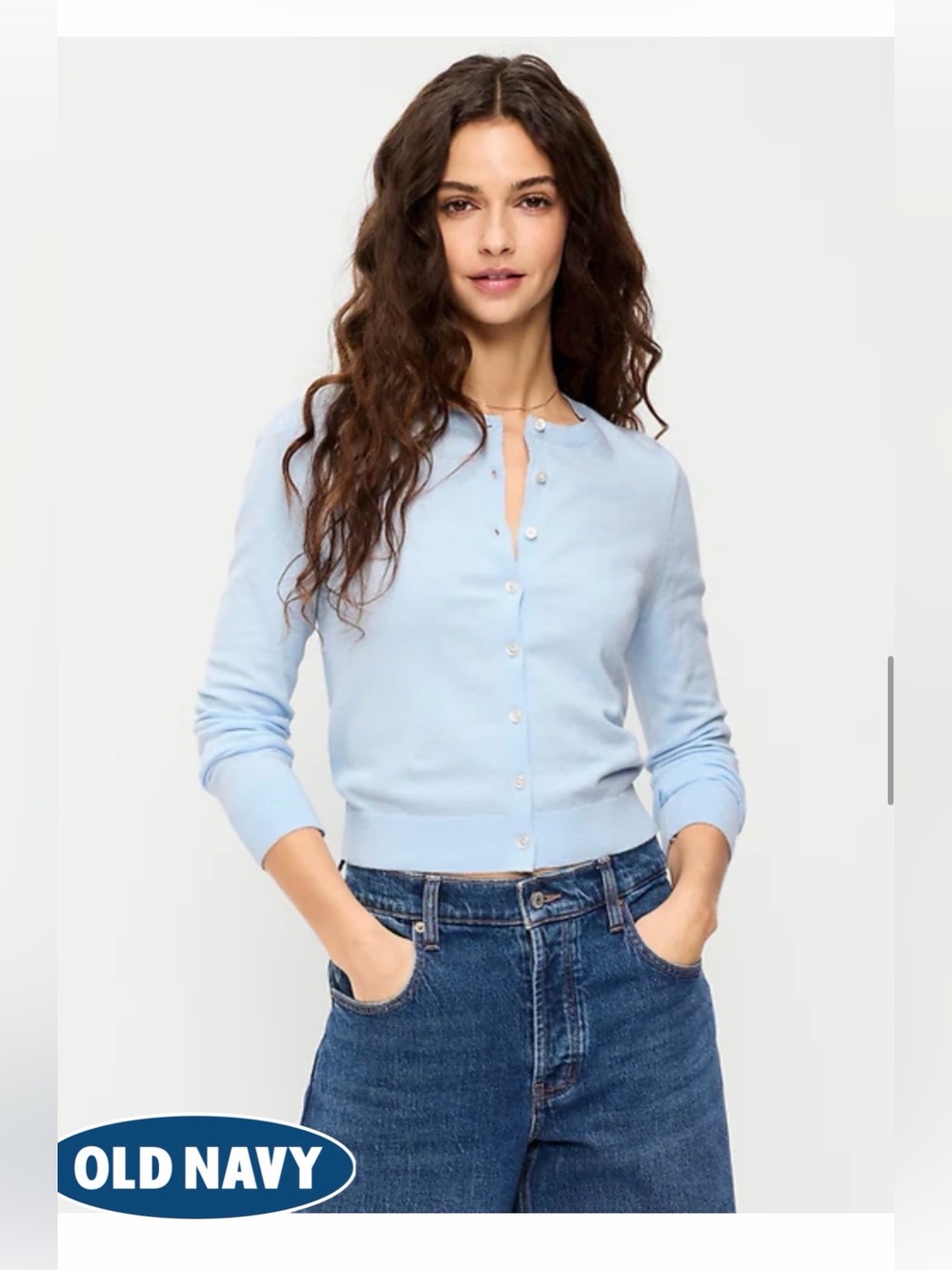Old Navy women’s SoSoft Lite Cropped Crew-Neck Cardigan